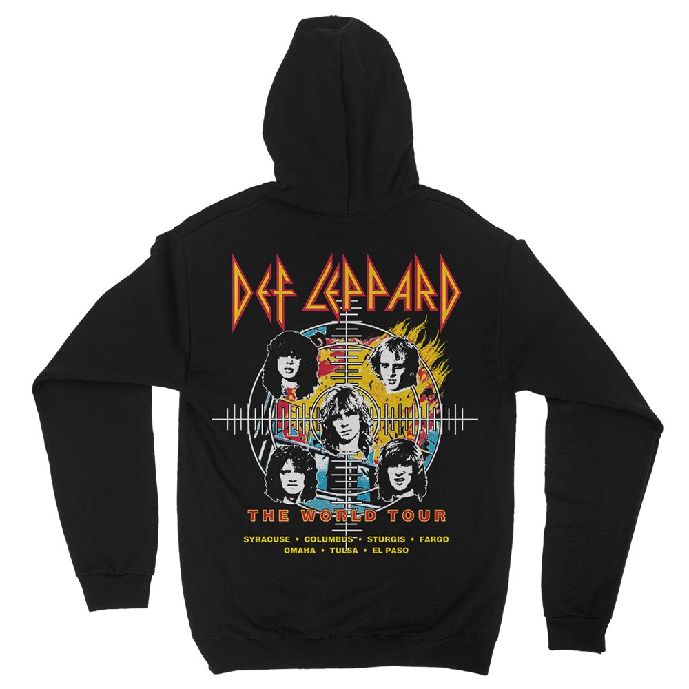 Def Leppard World Tour Zip Hoodie Back