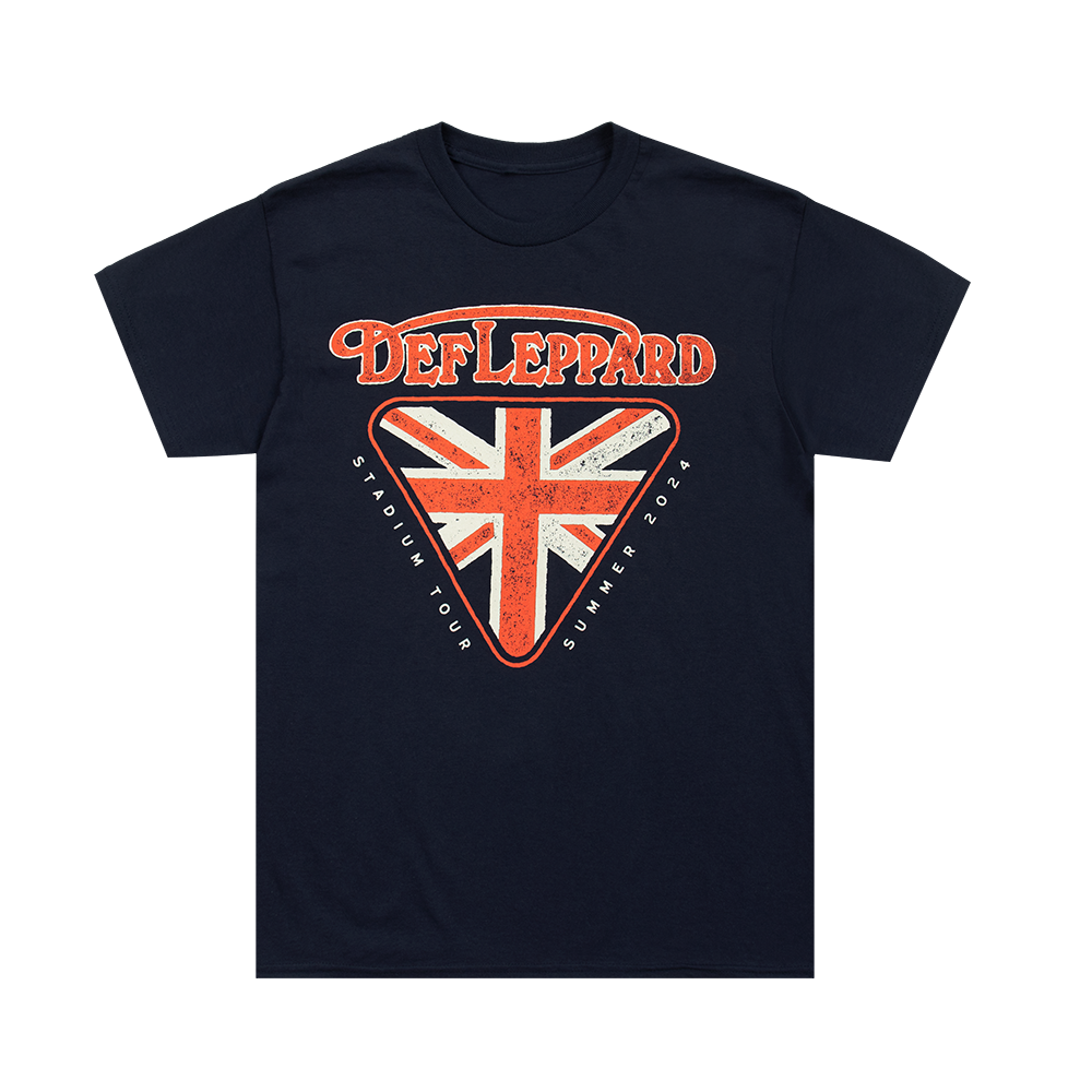 Union Jack Summer Stadium Tour T Shirt Def Leppard Official Store