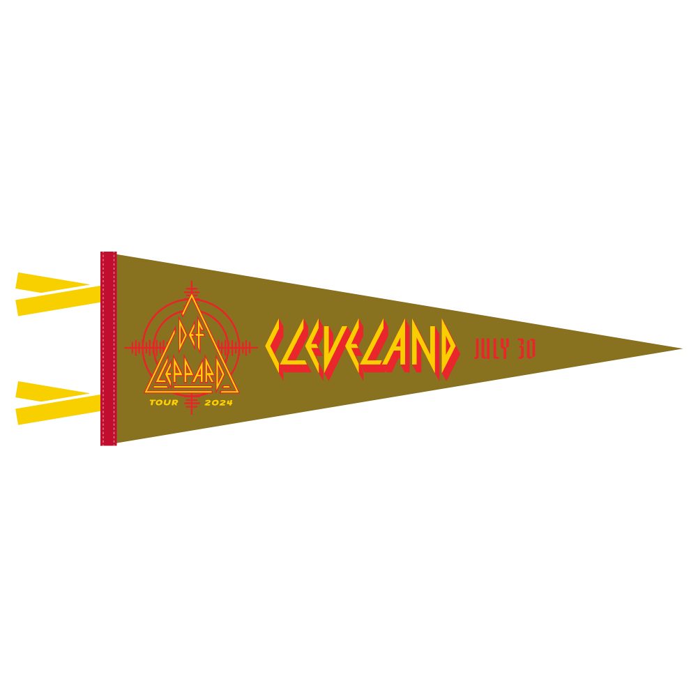 Def Leppard x Oxford Pennant 2024 Cleveland, OH