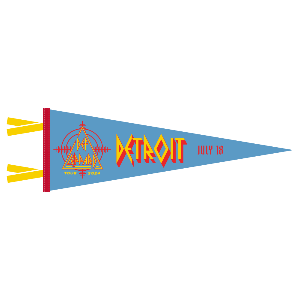 Def Leppard x Oxford Pennant 2024 Detroit, MI
