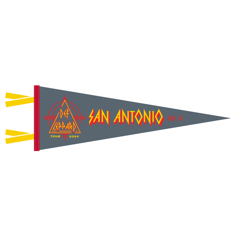 Def Leppard x Oxford Pennant 2024 San Antonio, TX