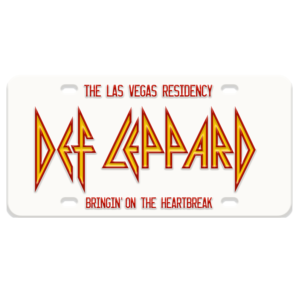 Heartbreak License Plate - Def Leppard Official Store Heartbreak License Plate - Def Leppard Official Store