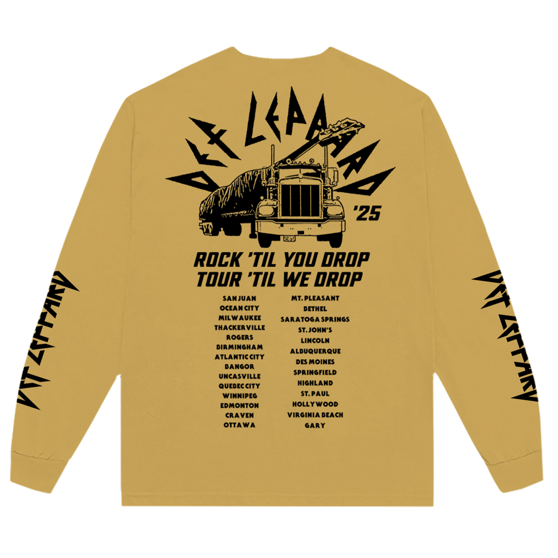 Summer Tour 2025 Long Sleeve T-Shirt Back