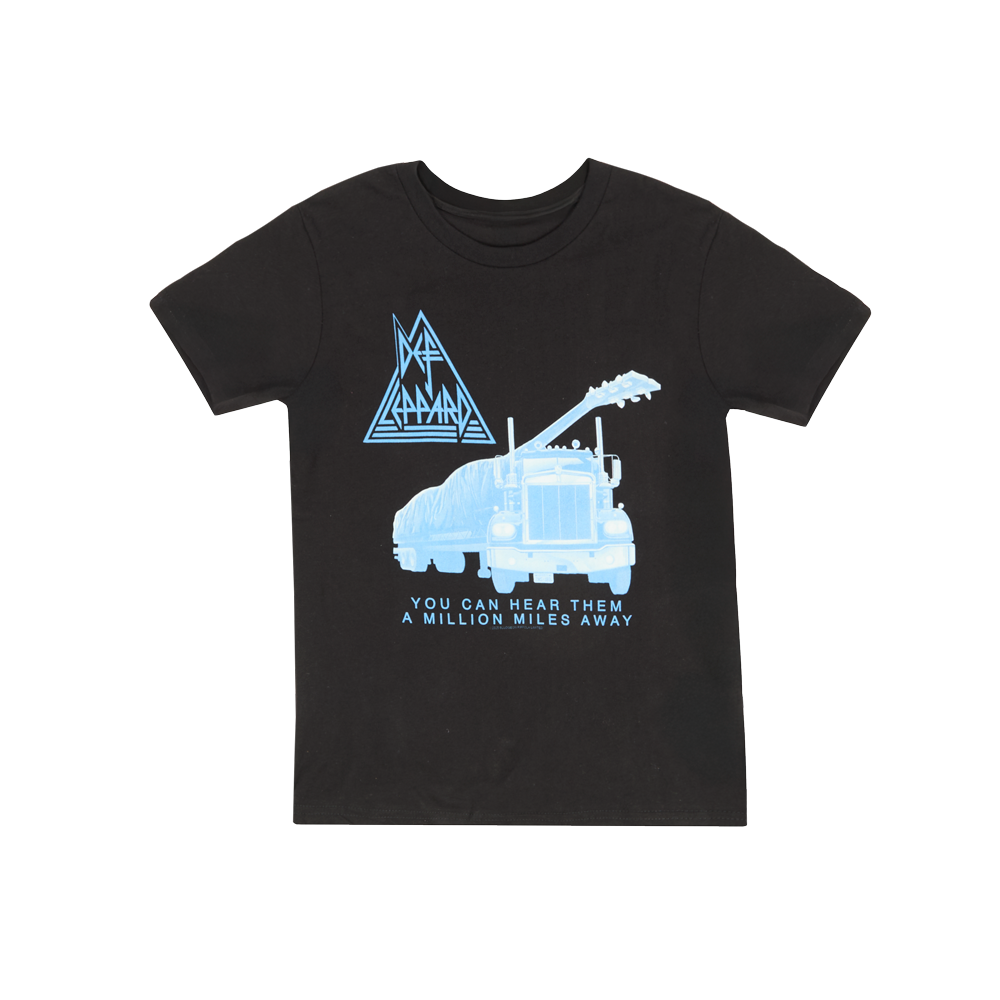 Million Miles Away Youth T-Shirt - Black Front