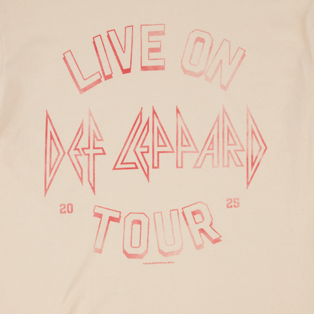 Live On Tour 2025 T-Shirt Detail