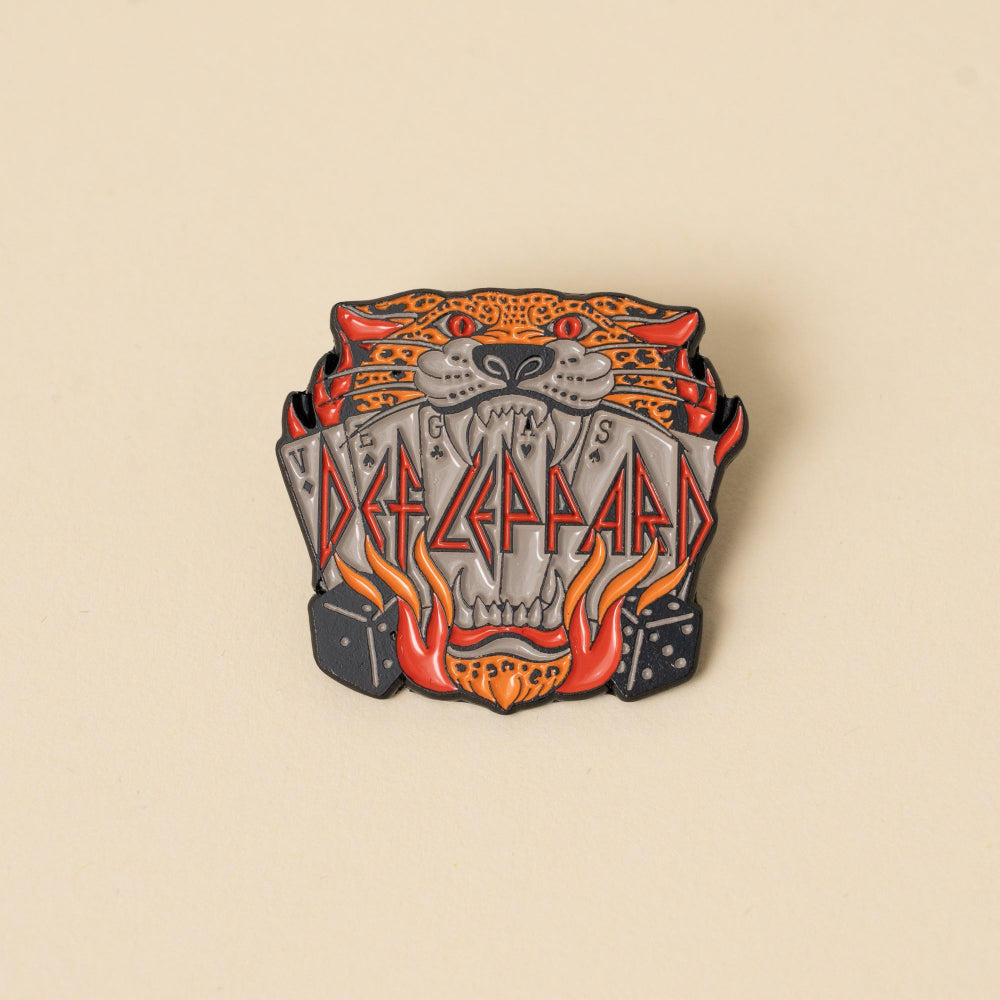 Vegas Cards Enamel Pin In Use