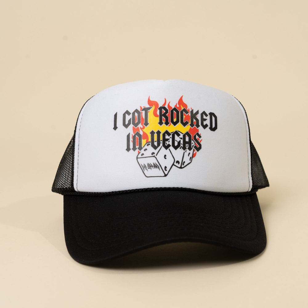 I Got Rocked In Vegas Hat In Use