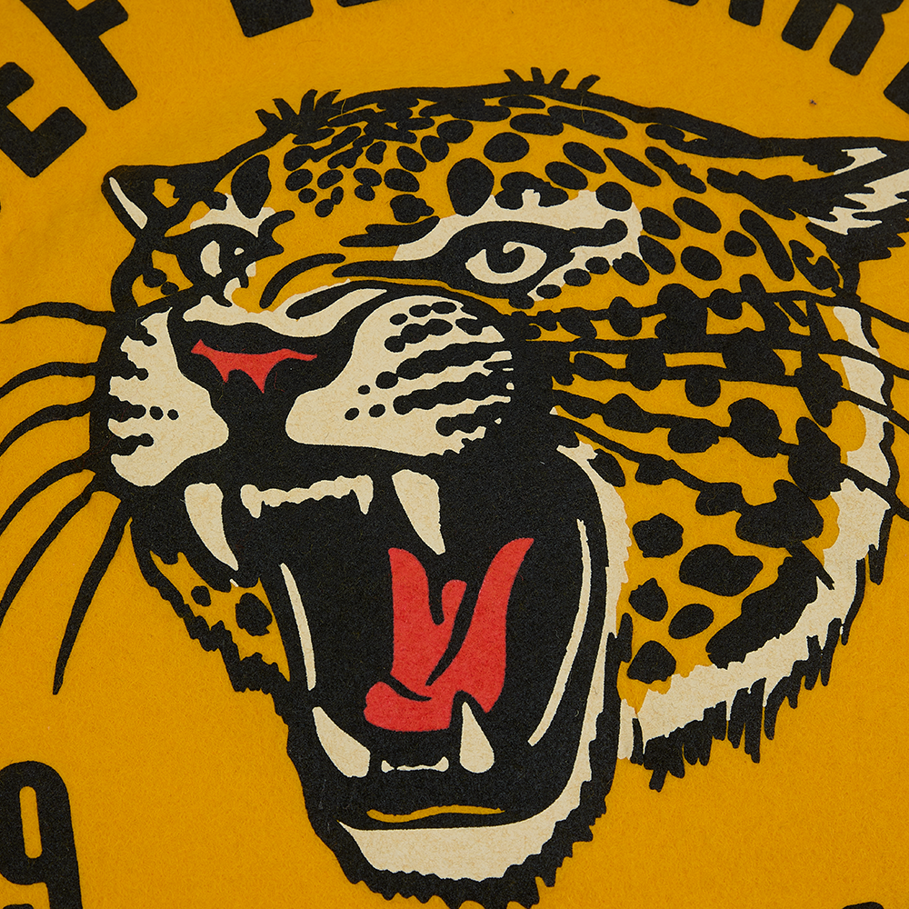 Def Leppard X Oxford Pennant Rock This Place to The Ground Felt Camp Flag Logo Detail