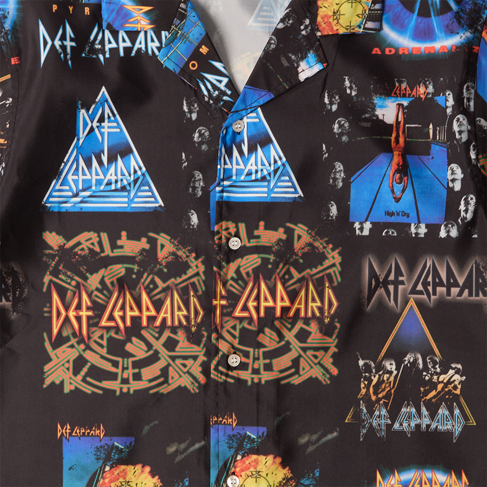 Def Leppard Covers Hawaiian Shirt Detail