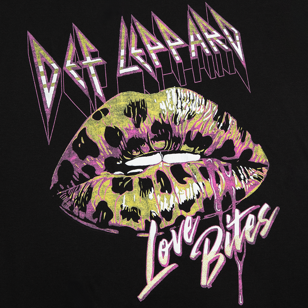 Def Leppard 'Love Bites' Gray Women's Crew Neck T-Shirt, Size M, NWT