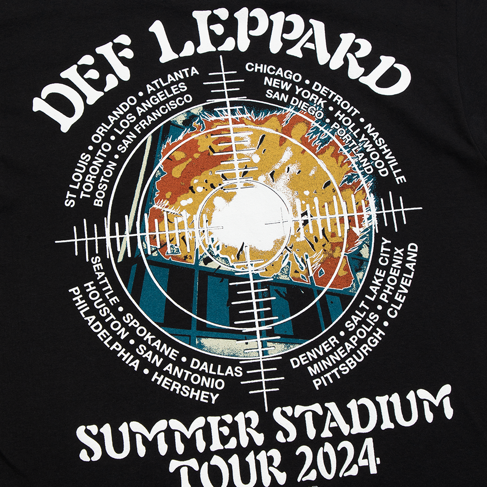 Def Leppard Shirt Def Leppard & Journey Summer Stadium Tour 2024 Signature T -Shirt - 3 Styles, Black Cotton Def Leppard Posters - Foto 6