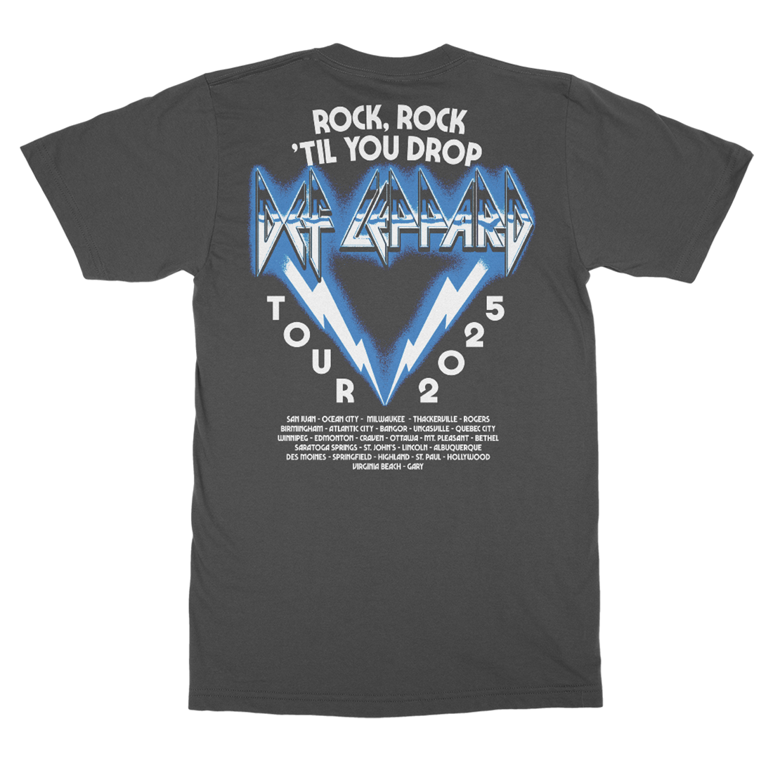 Rock, Rock Summer Tour 2025 T-Shirt Back