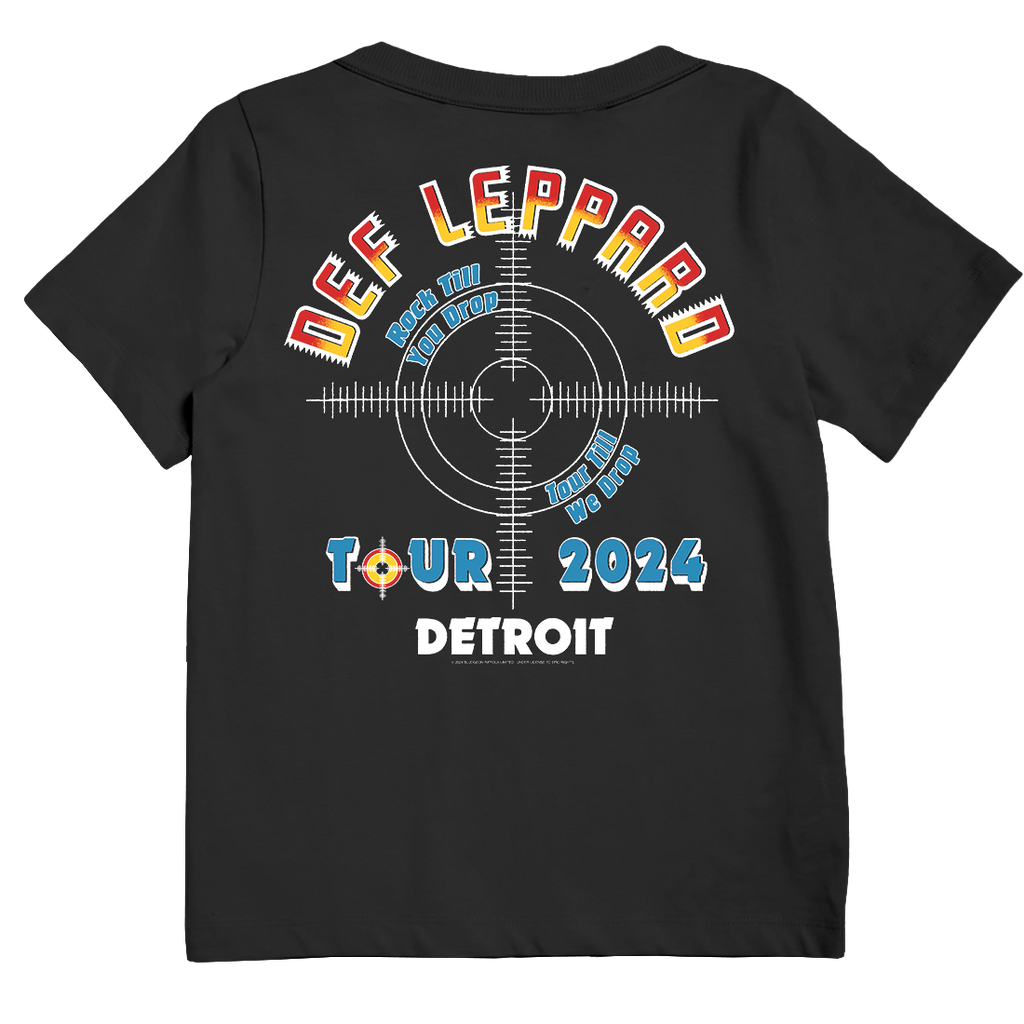 Detroit, MI 2024 Tour Kids T-Shirt Back