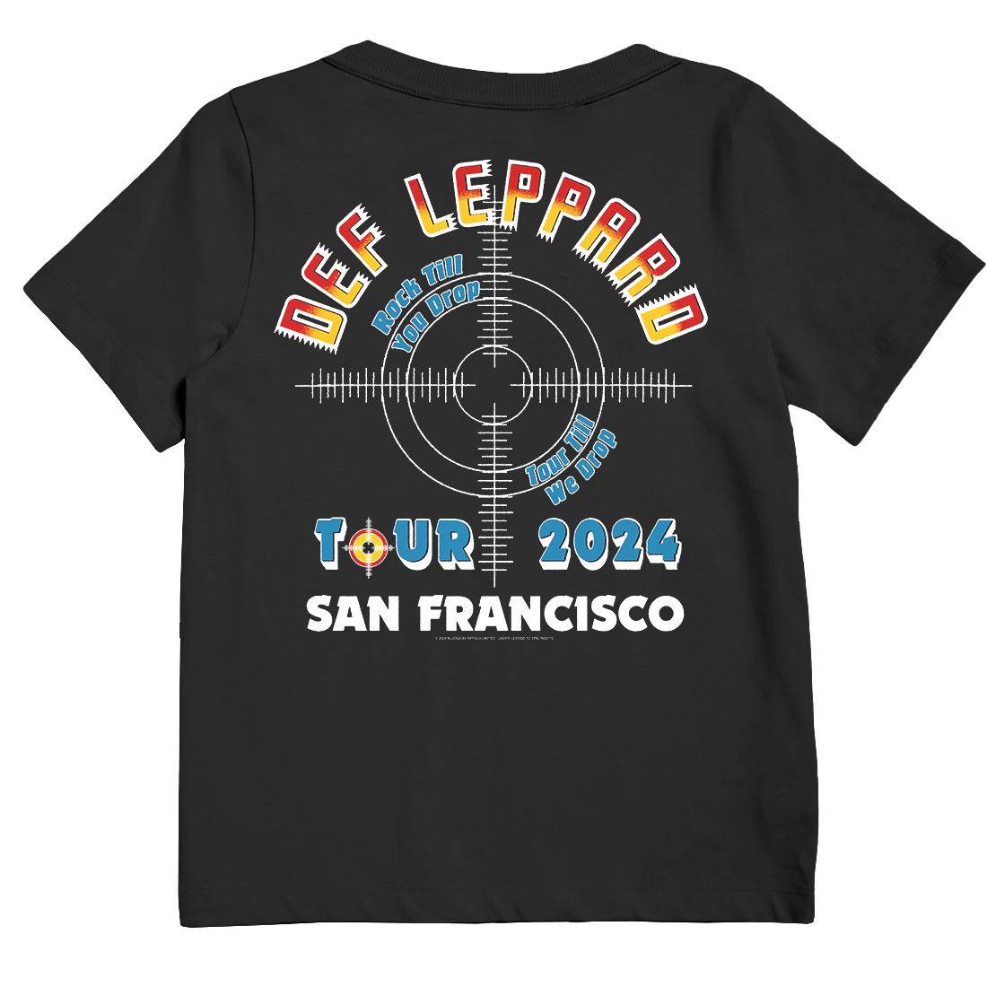 San Francisco, CA 2024 Tour Kids T-Shirt Back