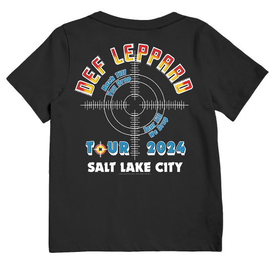 Salt Lake City, UT 2024 Tour Kids T-Shirt Back