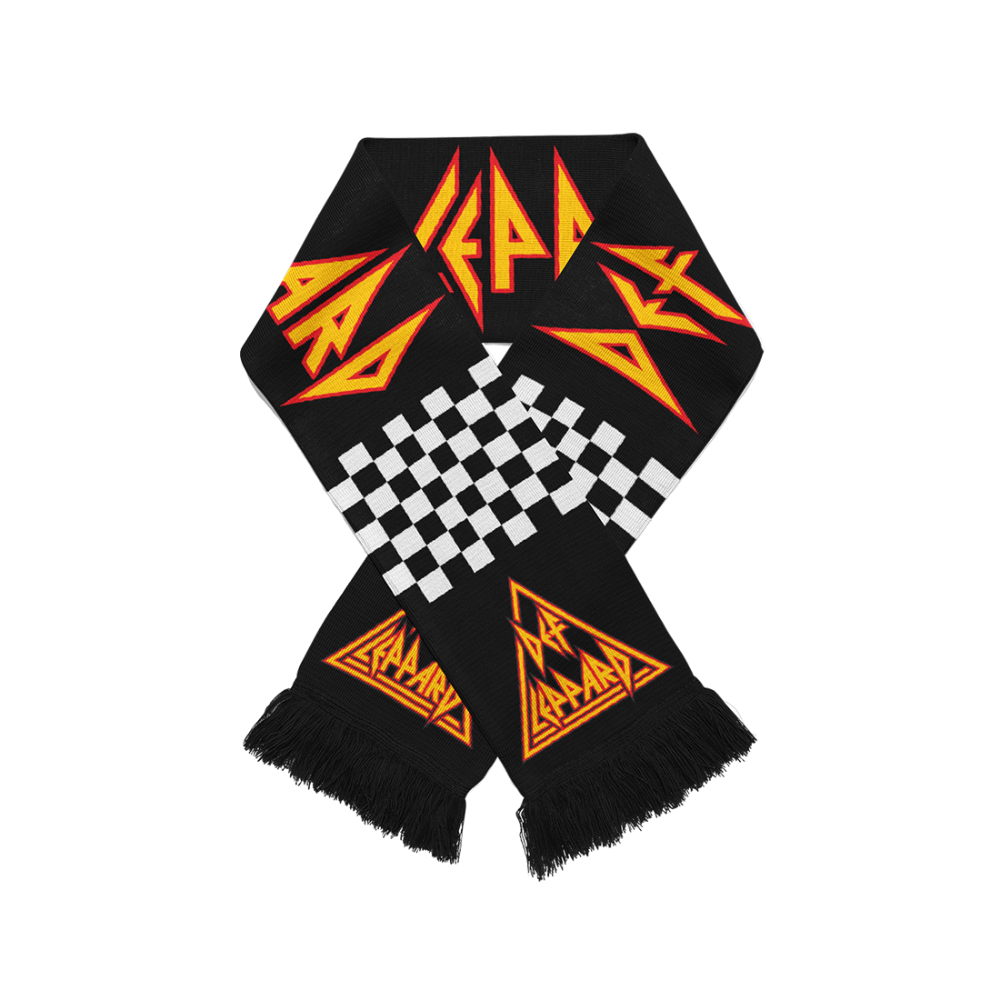 Checkered Logo Scarf tied