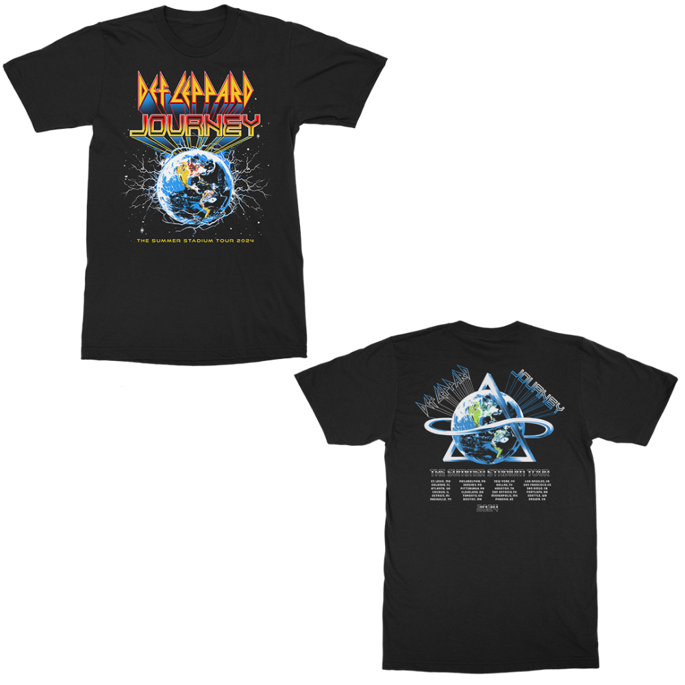 Def Leppard x Journey Event T-Shirt Side by Side