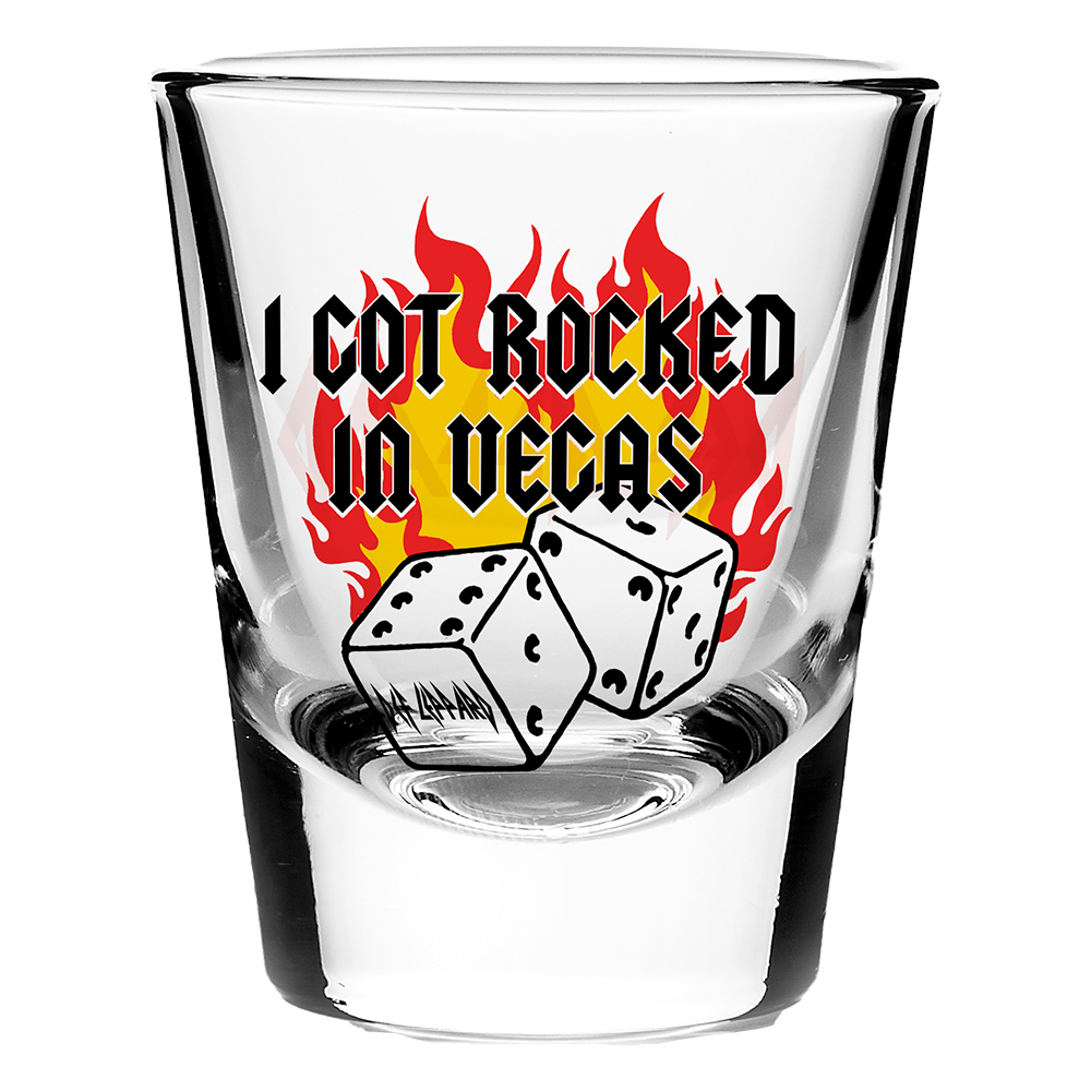 I Got Rocked In Vegas Shot Glass Front