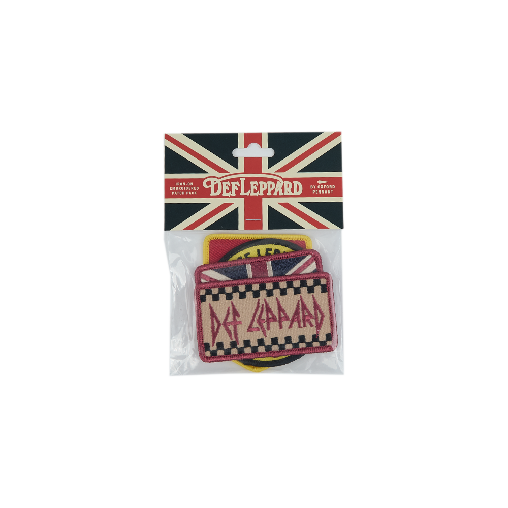 Def Leppard X Oxford Pennant Embroidered Patch Set